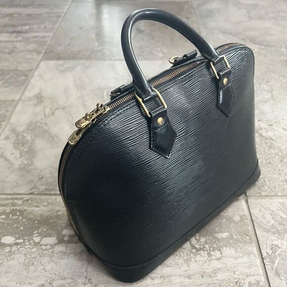 Louis Vuitton Alma PM Epi Leather Top Handle Bag, Black - Picture 6 of 16